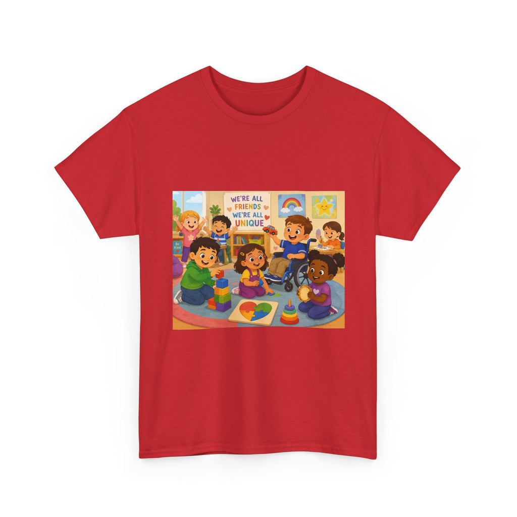 Diversity Classroom T‑Shirt — "We're All Friends Here" Inclusive School Tee