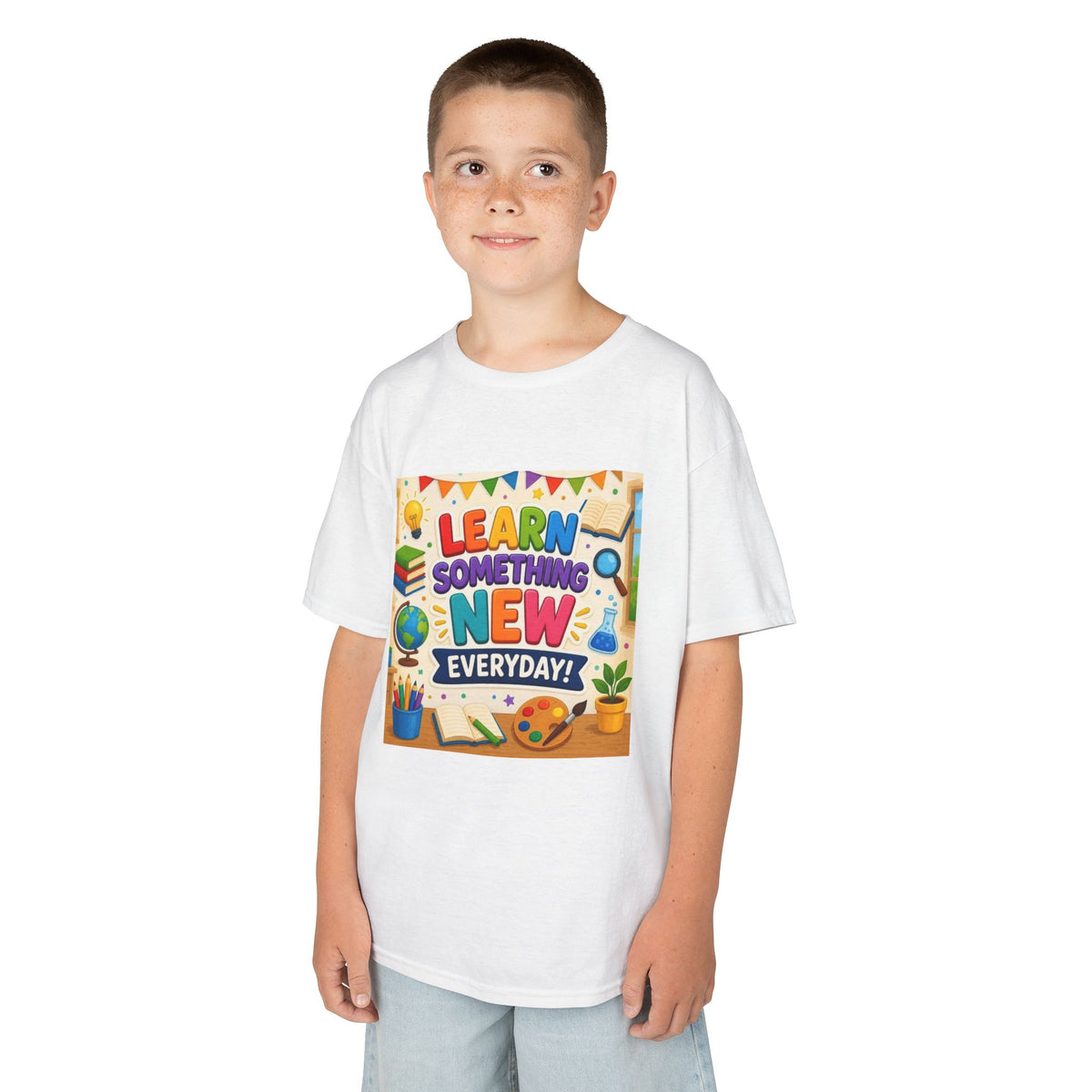 Kids T‑Shirt: "Learn Something New Every Day" Educational Shirt for School & Gifts