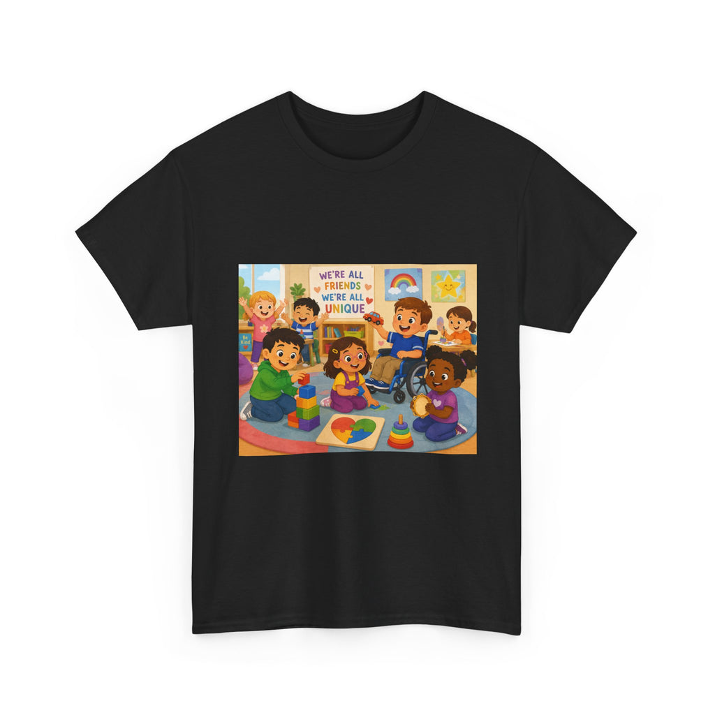 Diversity Classroom T‑Shirt — "We're All Friends Here" Inclusive School Tee