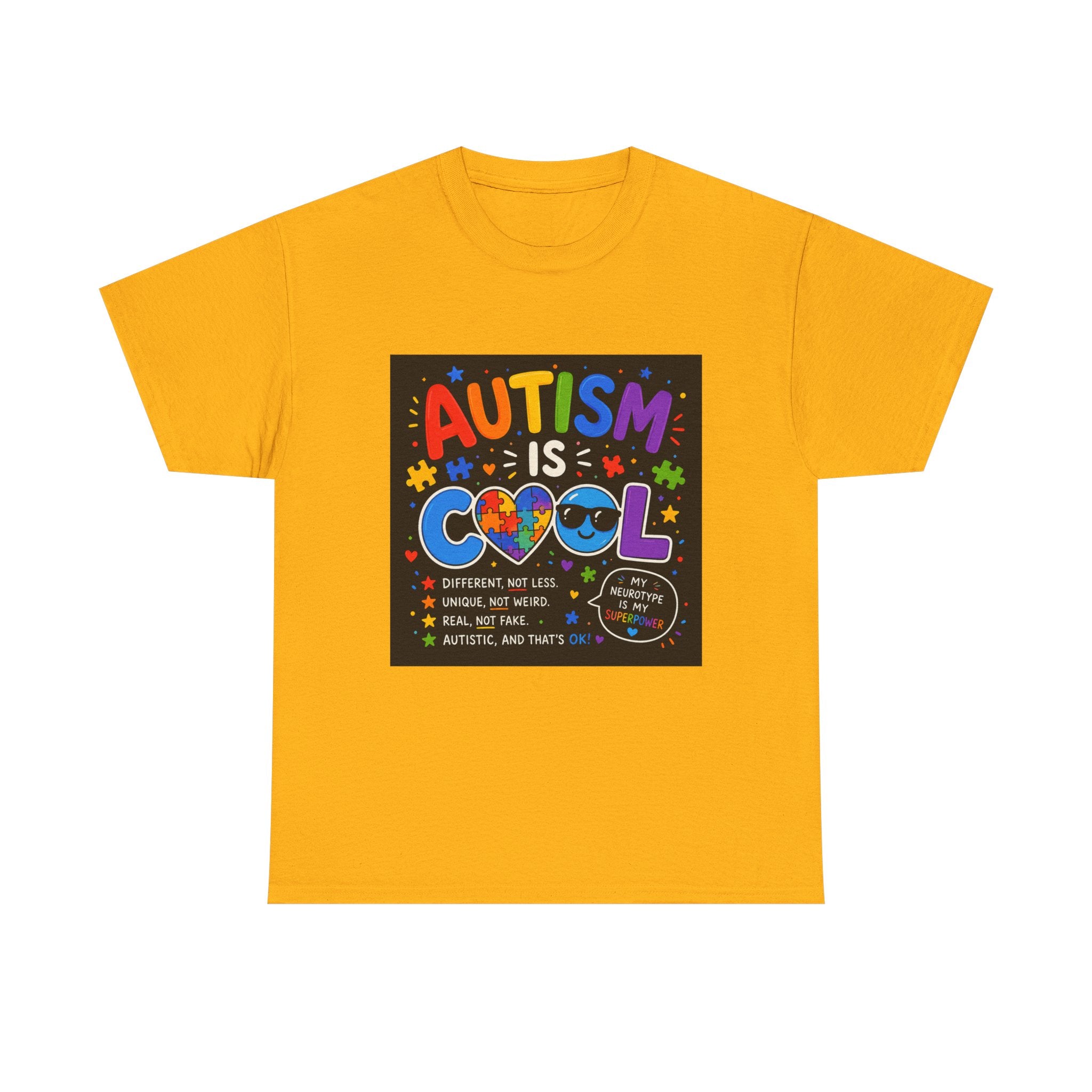 Autism Is Cool T-Shirt — Colorful Neurodiversity Pride Tee