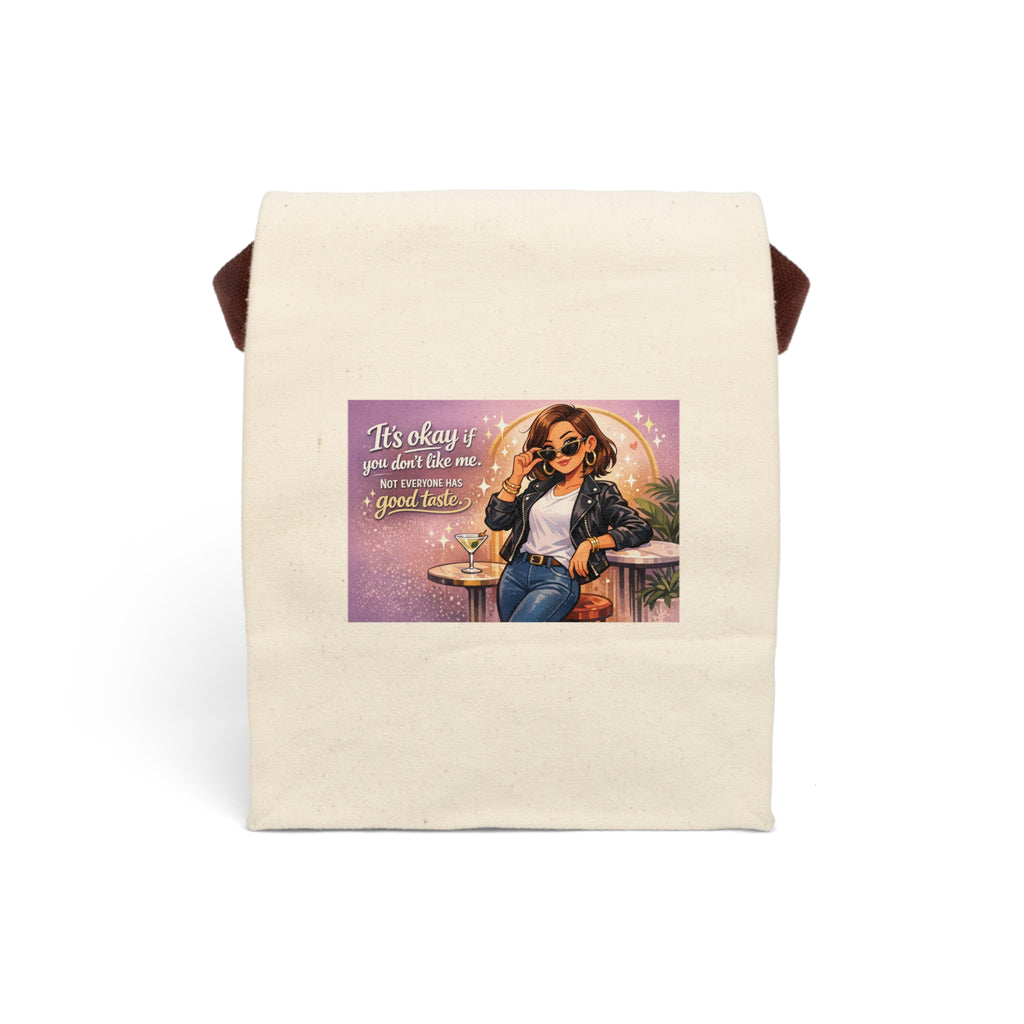 Canvas Lunch Bag — "It’s Okay If You Don’t Like Me" Retro Café Design