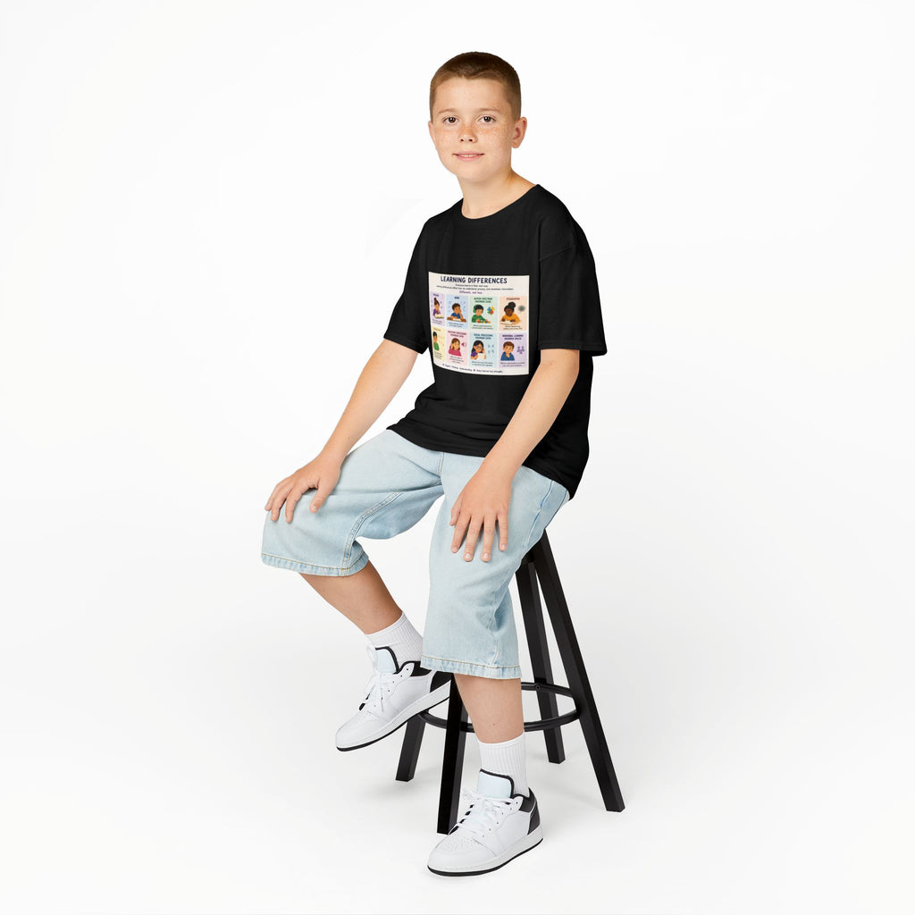Kids Tee — 'Learning Differences' Educational Chart Graphic
