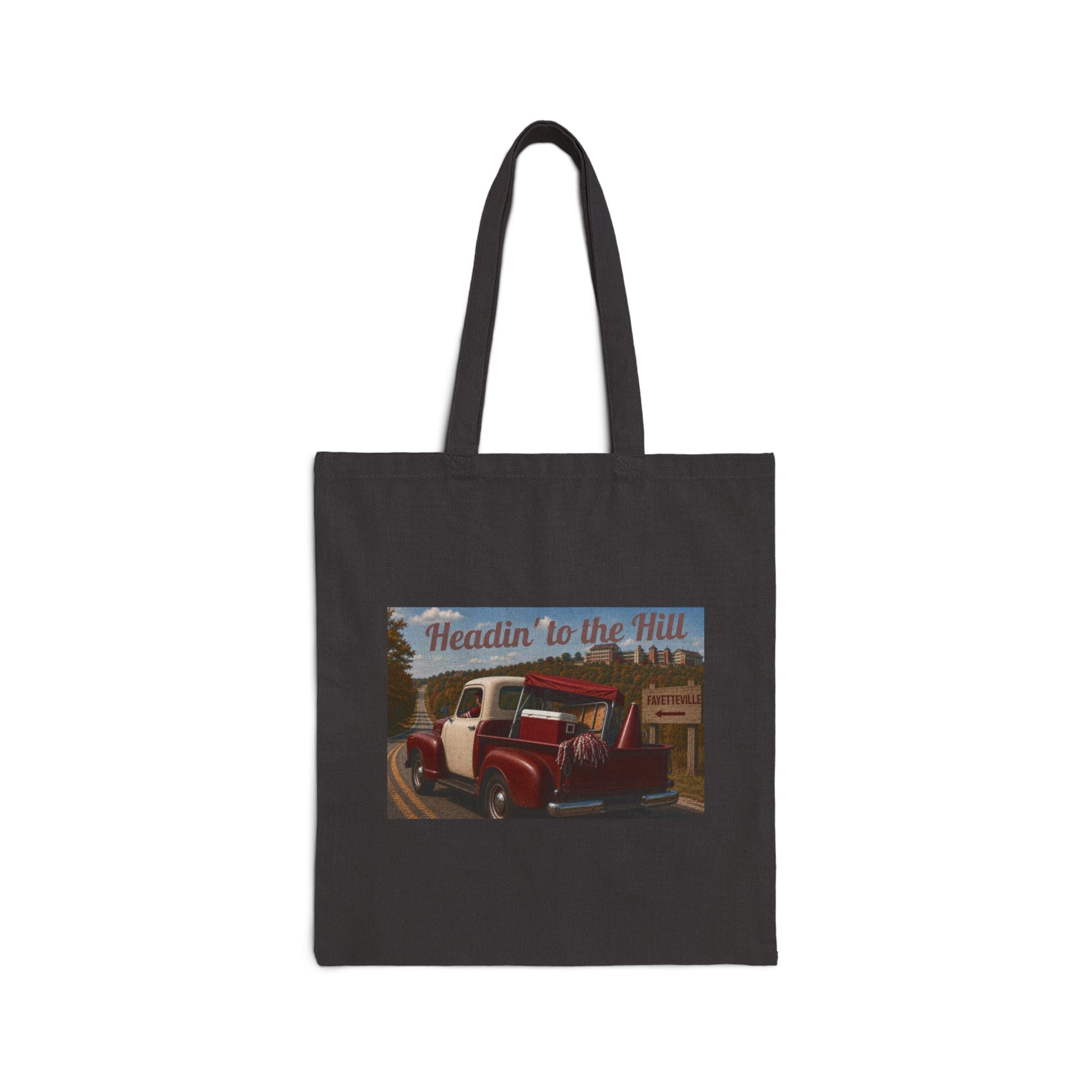 Tote Bag — Retro 'Headin' to the Hill' Vintage Truck Canvas Tote