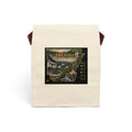 Arkansas Natural Resources Canvas Lunch Bag — State Map & Wildlife Design
