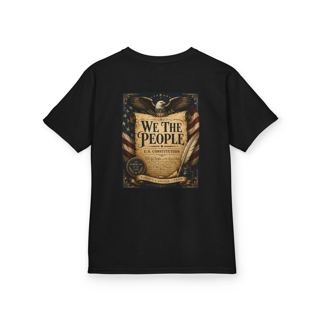Kids T-Shirt – 'We The People' Constitution Graphic Tee (Patriotic Fourth of July, Constitution Day)