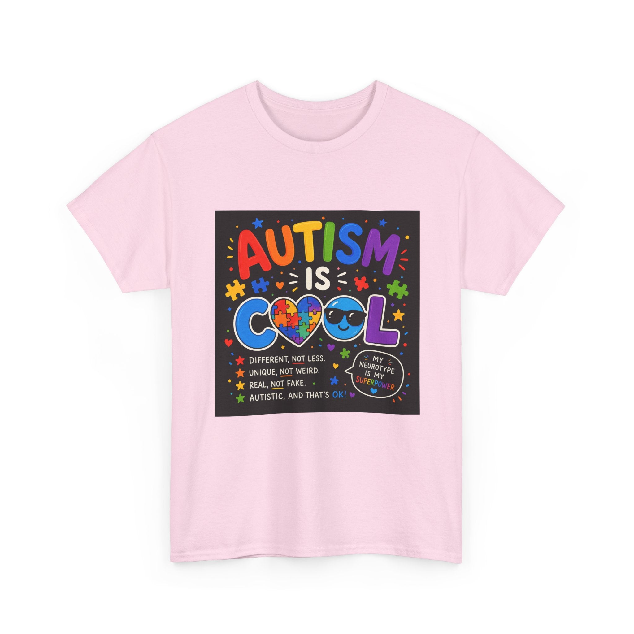 Autism Is Cool T-Shirt — Colorful Neurodiversity Pride Tee
