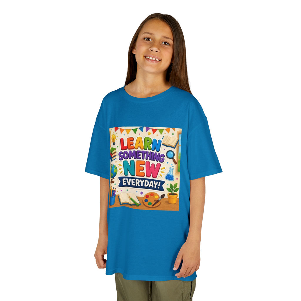 Kids T‑Shirt: "Learn Something New Every Day" Educational Shirt for School & Gifts