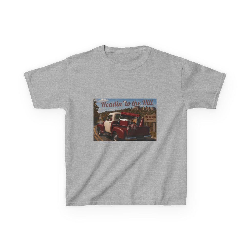 Kids Vintage Truck Tee - "Headin' to the Hill" Classic Car Graphic Shirt