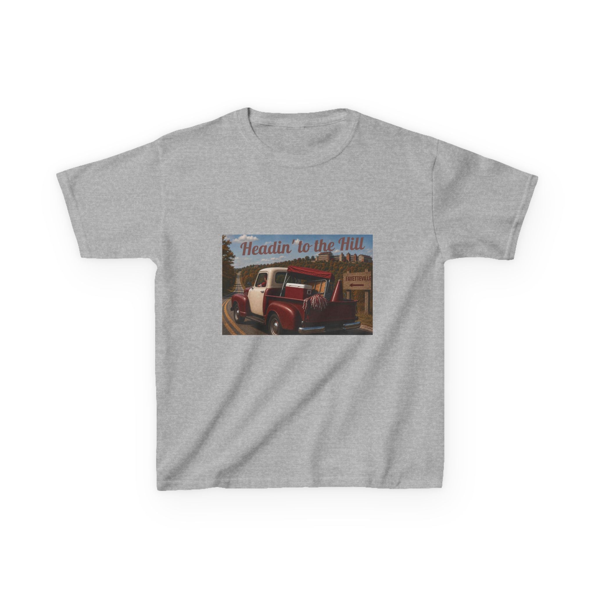 Kids Vintage Truck Tee - "Headin' to the Hill" Classic Car Graphic Shirt