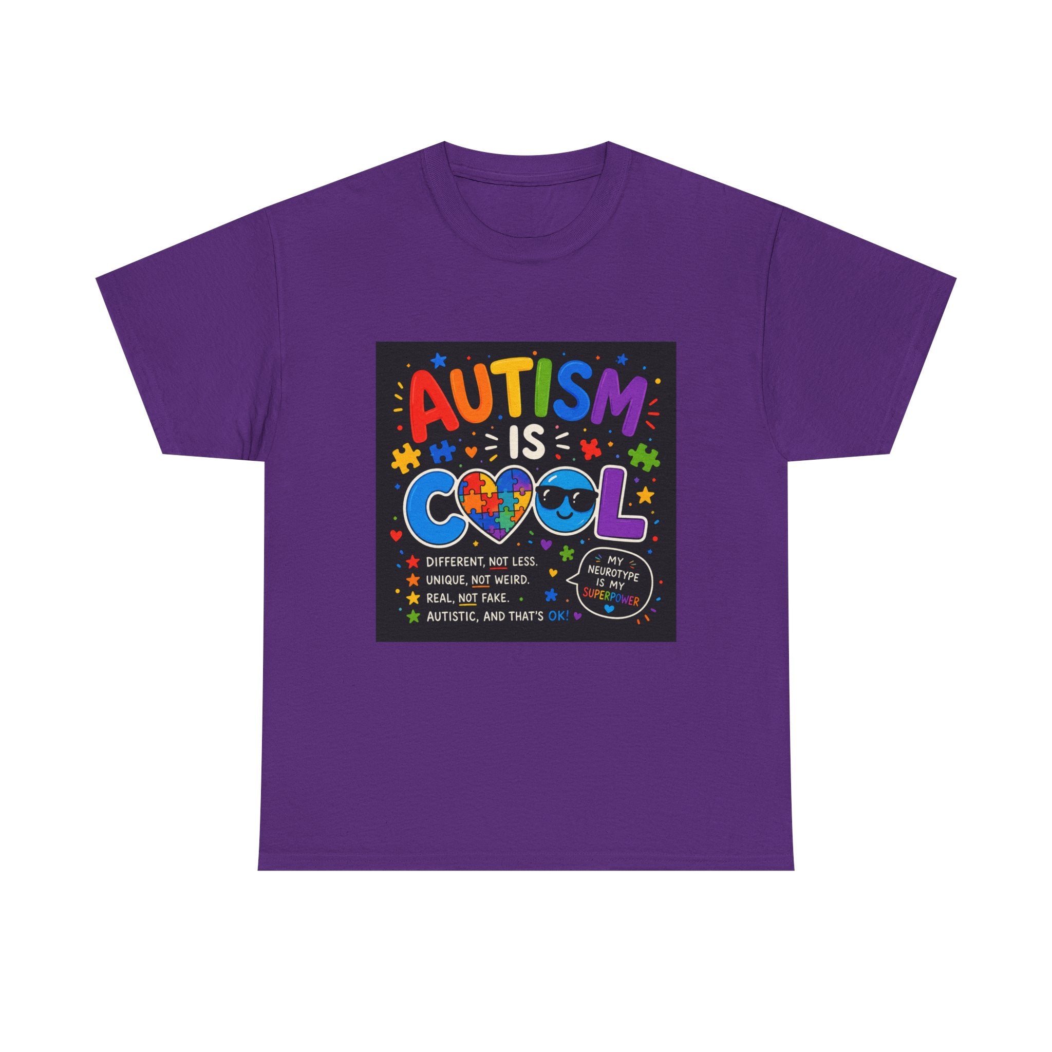 Autism Is Cool T-Shirt — Colorful Neurodiversity Pride Tee