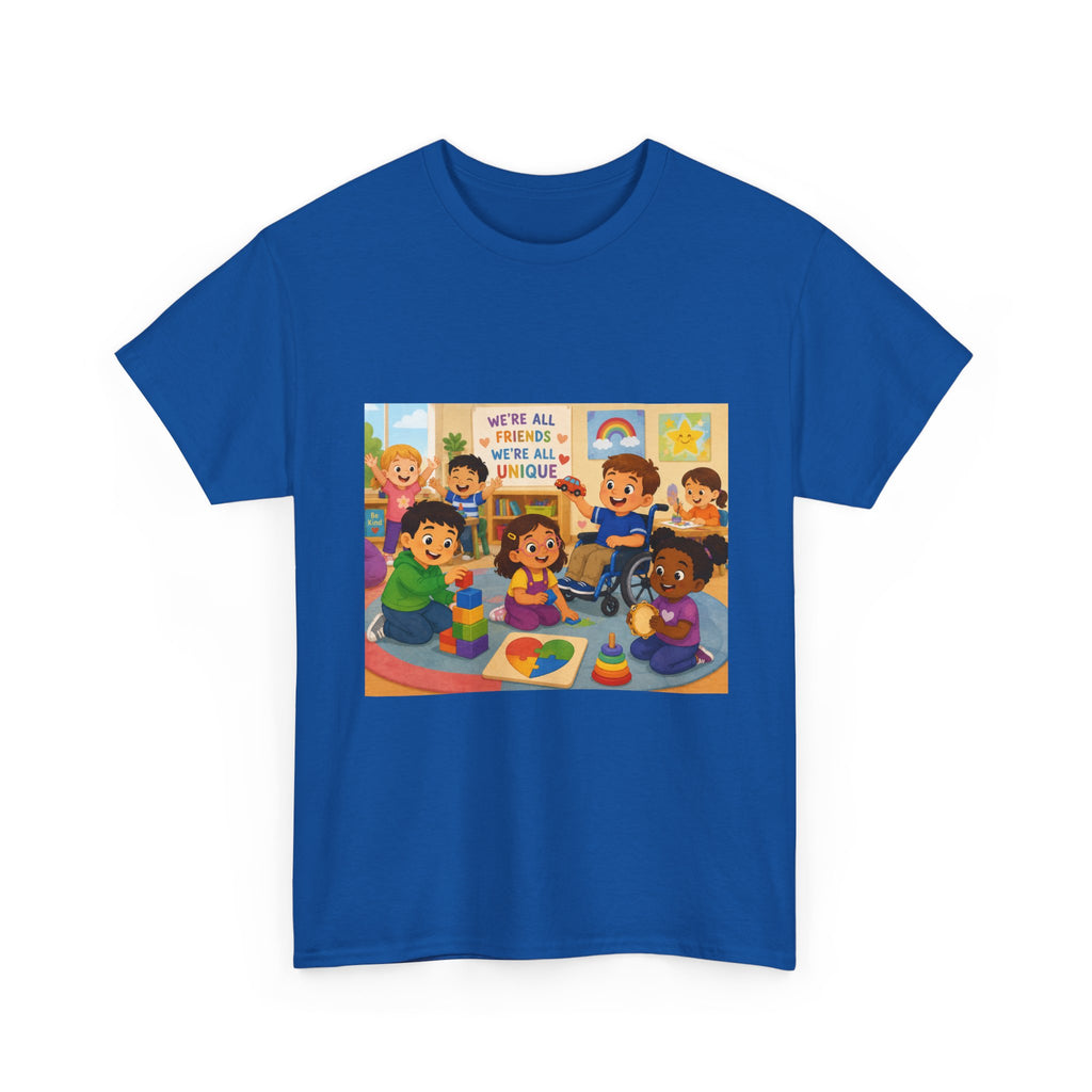 Diversity Classroom T‑Shirt — "We're All Friends Here" Inclusive School Tee