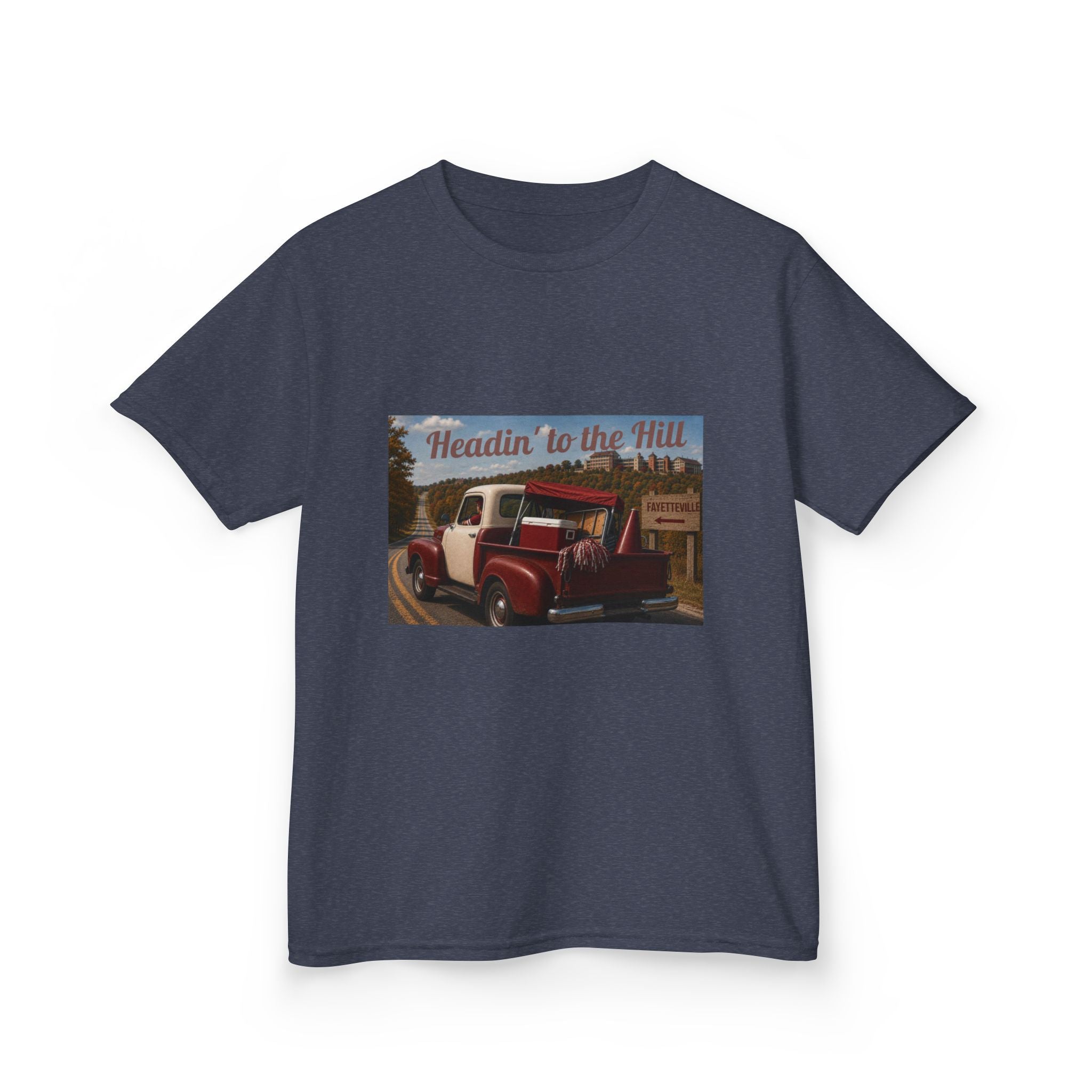 Kids Vintage Truck Tee - "Headin' to the Hill" Classic Car Graphic Shirt